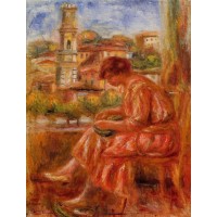 Woman at the Window with a View of Nice