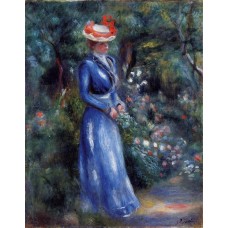 Woman in a Blue Dress Garden of Saint Cloud