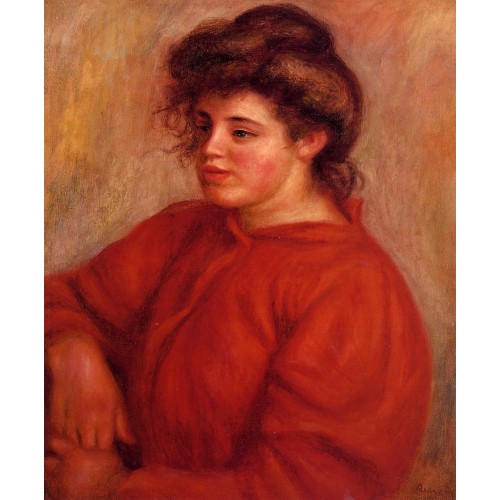 Woman in a Red Blouse