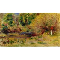 Woman Wearing a Hat in a Landscape