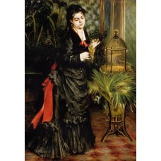 Woman with a Parrot (Henriette Darras)