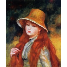 Young Girl in a Straw Hat 1