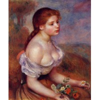 Young Girl with Daisies