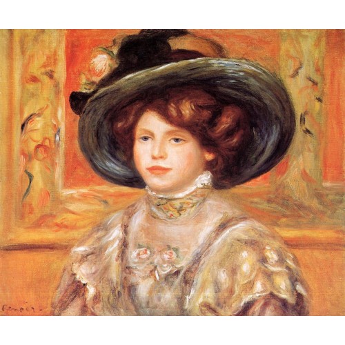 Young Woman in a Blue Hat