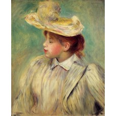Young Woman in a Straw Hat 1