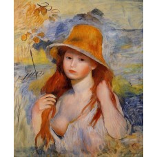 Young Woman in a Straw Hat 2
