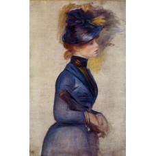 Young Woman in Bright Blue at the Conservatory