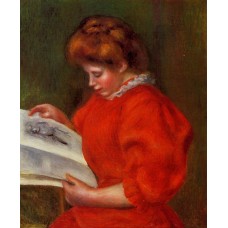 Young Woman Looking at a Print