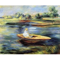 Young Woman Seated in a Rowboat