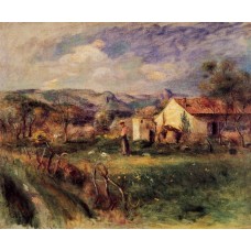 Young Woman Standing near a Farmhouse in Milly
