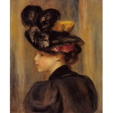 Young Woman Wearing a Black Hat