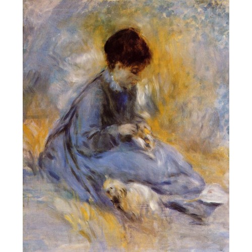 Young Woman with a Dog