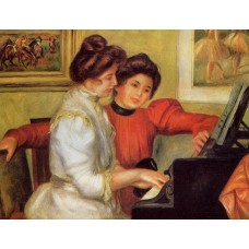 Yvonne and Christine Lerolle at the Piano