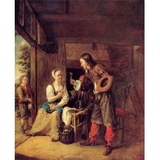 A Man Offering a Glass of Wine to a Woman