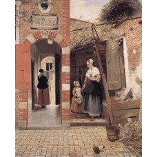 The Courtyard of a House in Delft