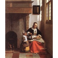 Woman Peeling Apples