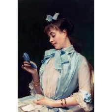 Raimundo Madrazo Portrait Of Aline Mason In Blue