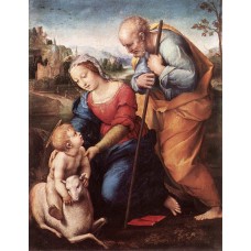 The Holy Family with a Lamb