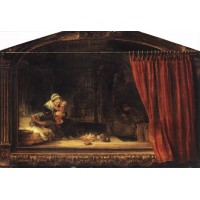 The Holy Family with a Curtain