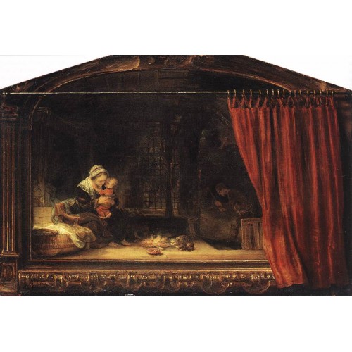 The Holy Family with a Curtain