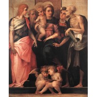 Madonna Enthroned with Four Saints