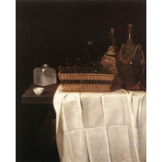 Still Life with Glasses and Bottles