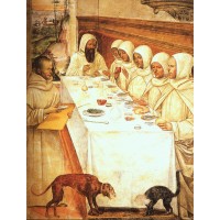 St Benedict his Monks Eating in the Refectory