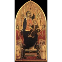 Madonna and Child Enthroned with Angels and Saints