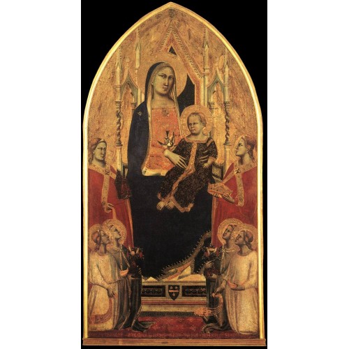 Madonna and Child Enthroned with Angels and Saints