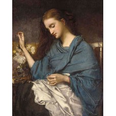 Young Woman Sewing