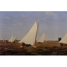 Sailboats Racing on the Delaware