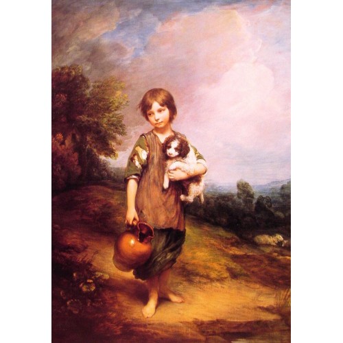 Cottage Girl with Dog and Pitcher