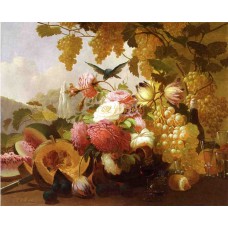 Still life with roses and wine glasses