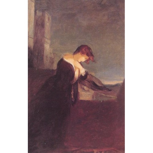 Lady on the Battlements of a Castle
