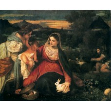 Madonna and Child with St Catherine and a Rabbit