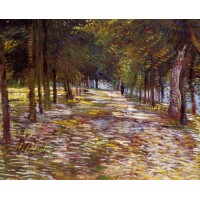 Avenue in the Voyer d'Argenson Park at Asnieres