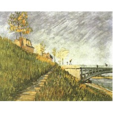 Banks of the seine near pont de clichy