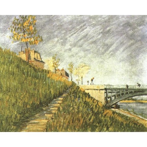 Banks of the seine near pont de clichy