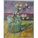 Blossoming Almond Branch in a Glass - oil painting reproduction