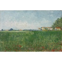 Farmhouses in a wheat field near arles 2