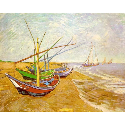 Fishing Boats on the Beach at Saintes Maries