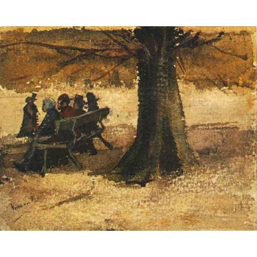 Four people on a bench