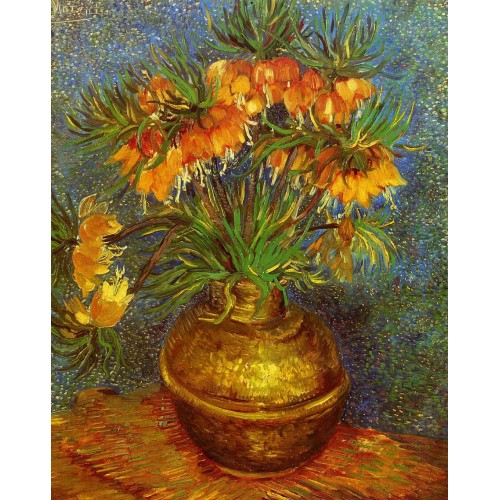 Fritillaries in a Copper Vase