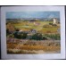 Harvest at La Crau with Montmaiour in the Background - oil painting reproduction