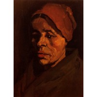Head of a peasant woman with brownish cap