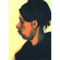 Head of a peasant woman with dark cap