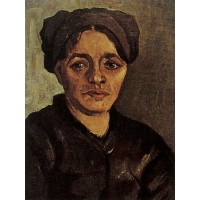 Head of a peasant woman with dark cap 5