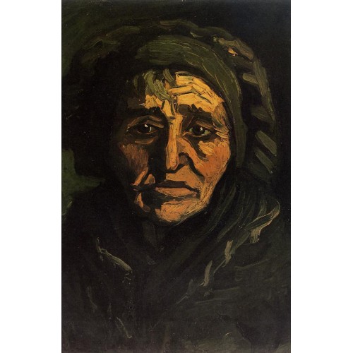 Head of a Peasant Woman with Greenish Lace Cap