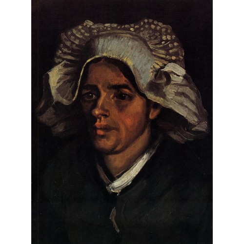 Head of a peasant woman with white cap 10