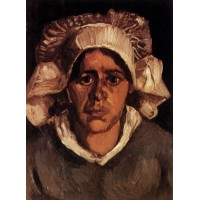 Head of a peasant woman with white cap 12